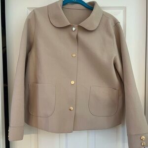 NWOT Women's Tan Jacket with Gold Buttons